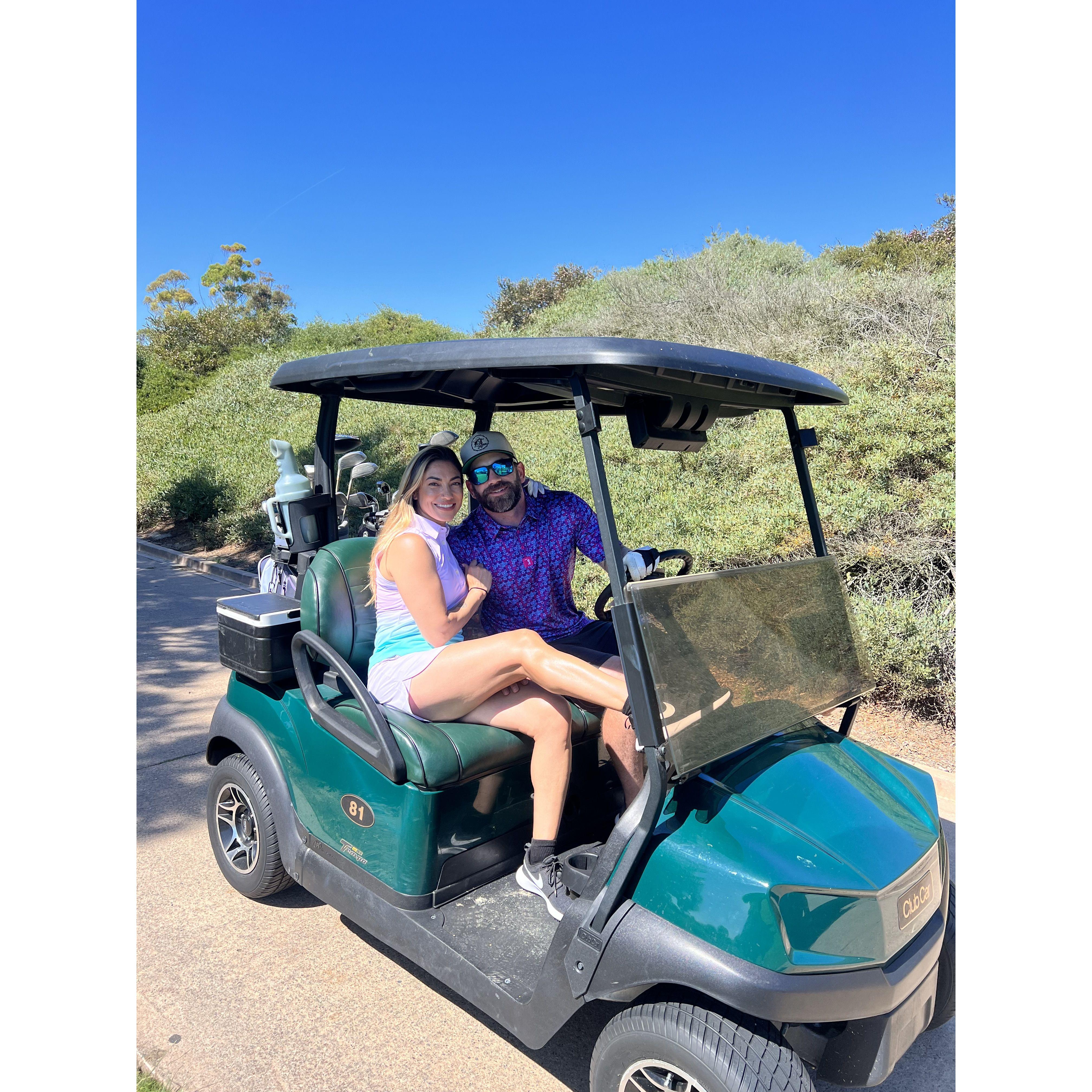 Golfing on our days off