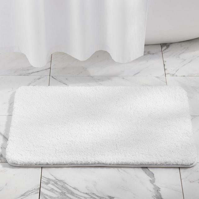 White Memory Foam Bath Mat, 21x34"