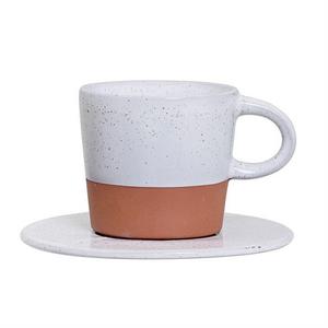 Set of Four Evelyse Terra Cotta Espresso Mug & Saucer
