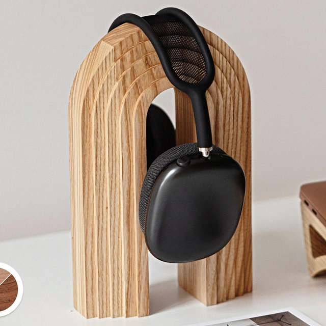 Wood headphone stand, Headphone holder, Gaming headset stand holder, Headset holder, Headphone hanger, Airpods max stand, Headset mount