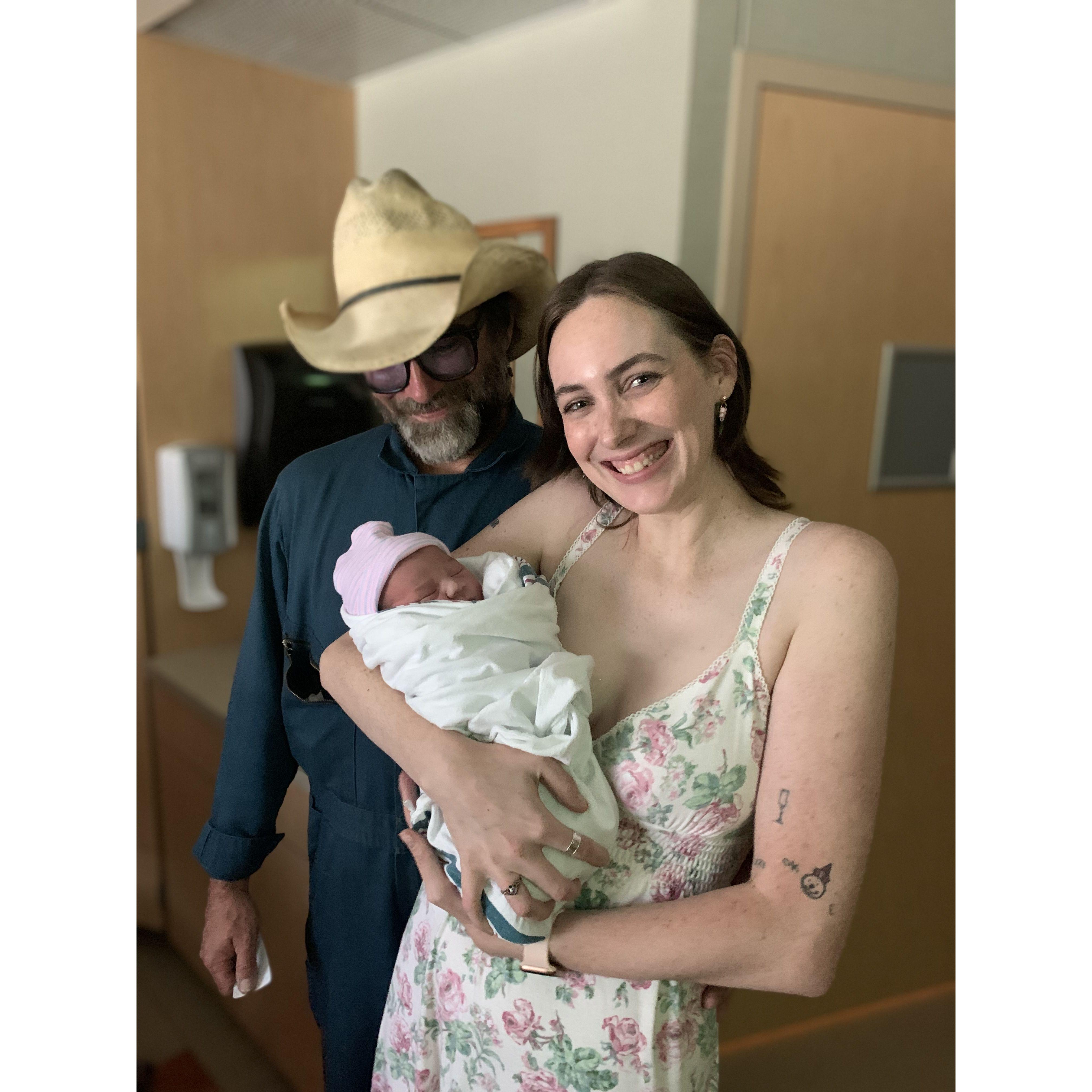Meeting our niece Iona in June 2021