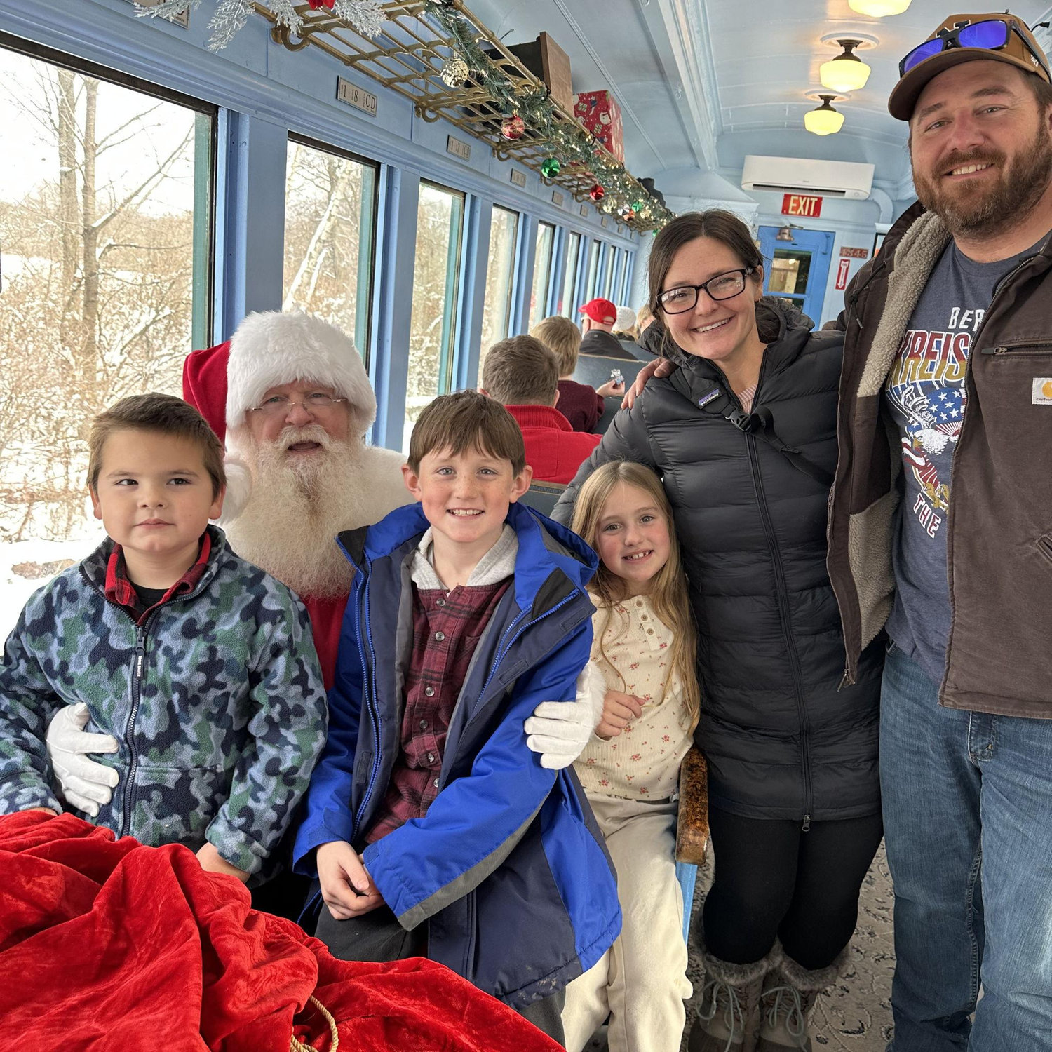 Family ride on the Santa Train