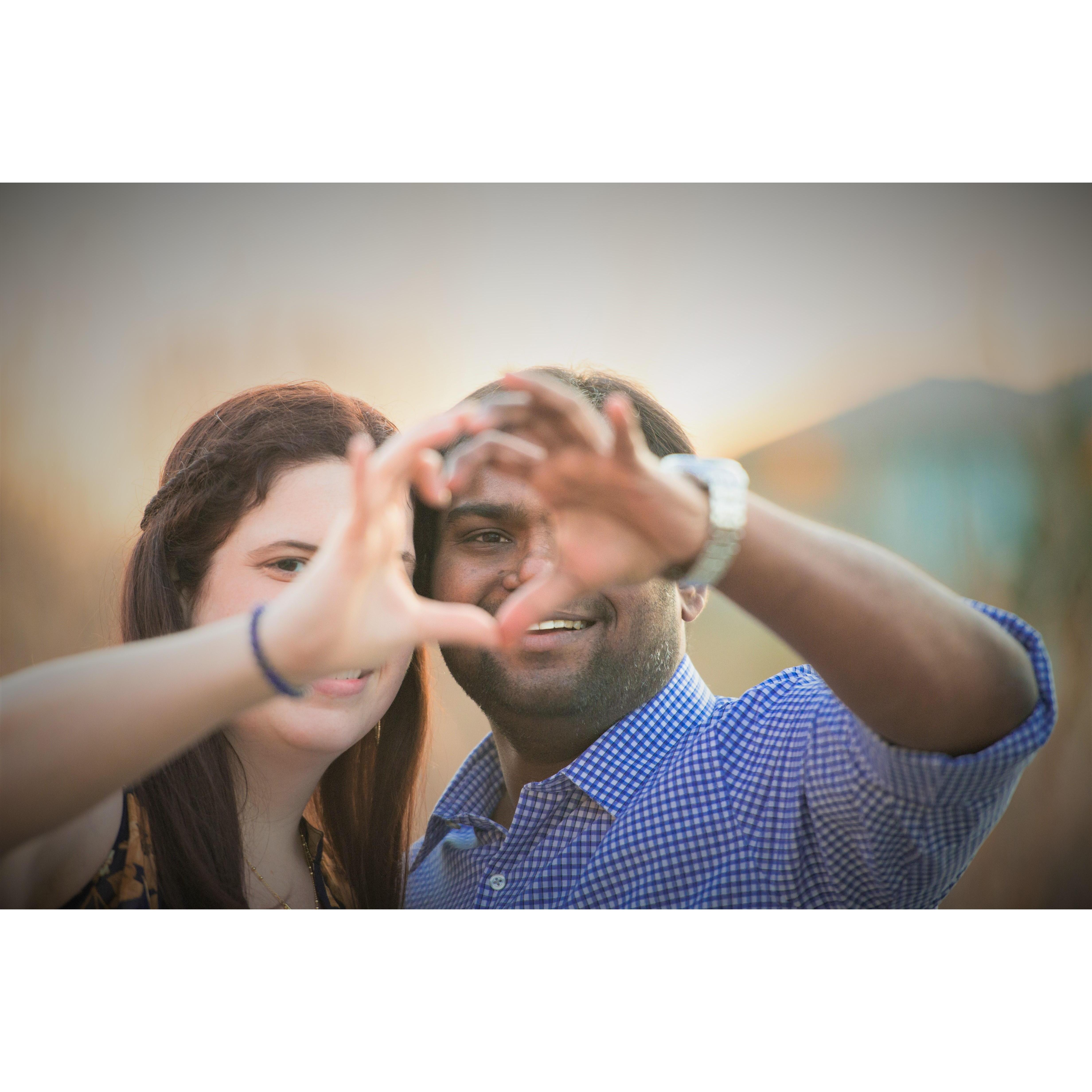 Engagement Photos at PrairieFire KC. Photos by Vijay Ainapurapu.