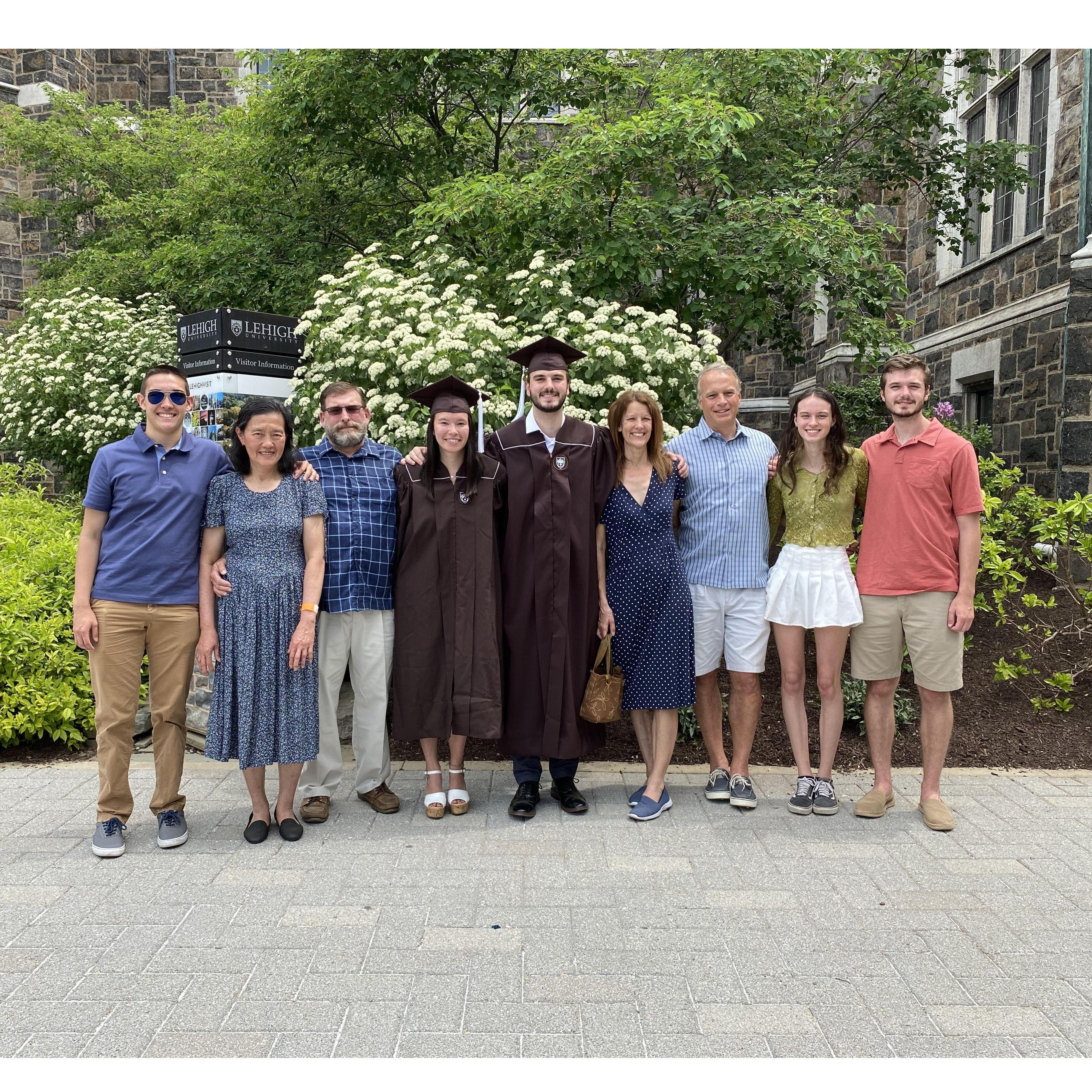 Delayed graduated in 2021- the Vasolls and the Hunters in one photo!