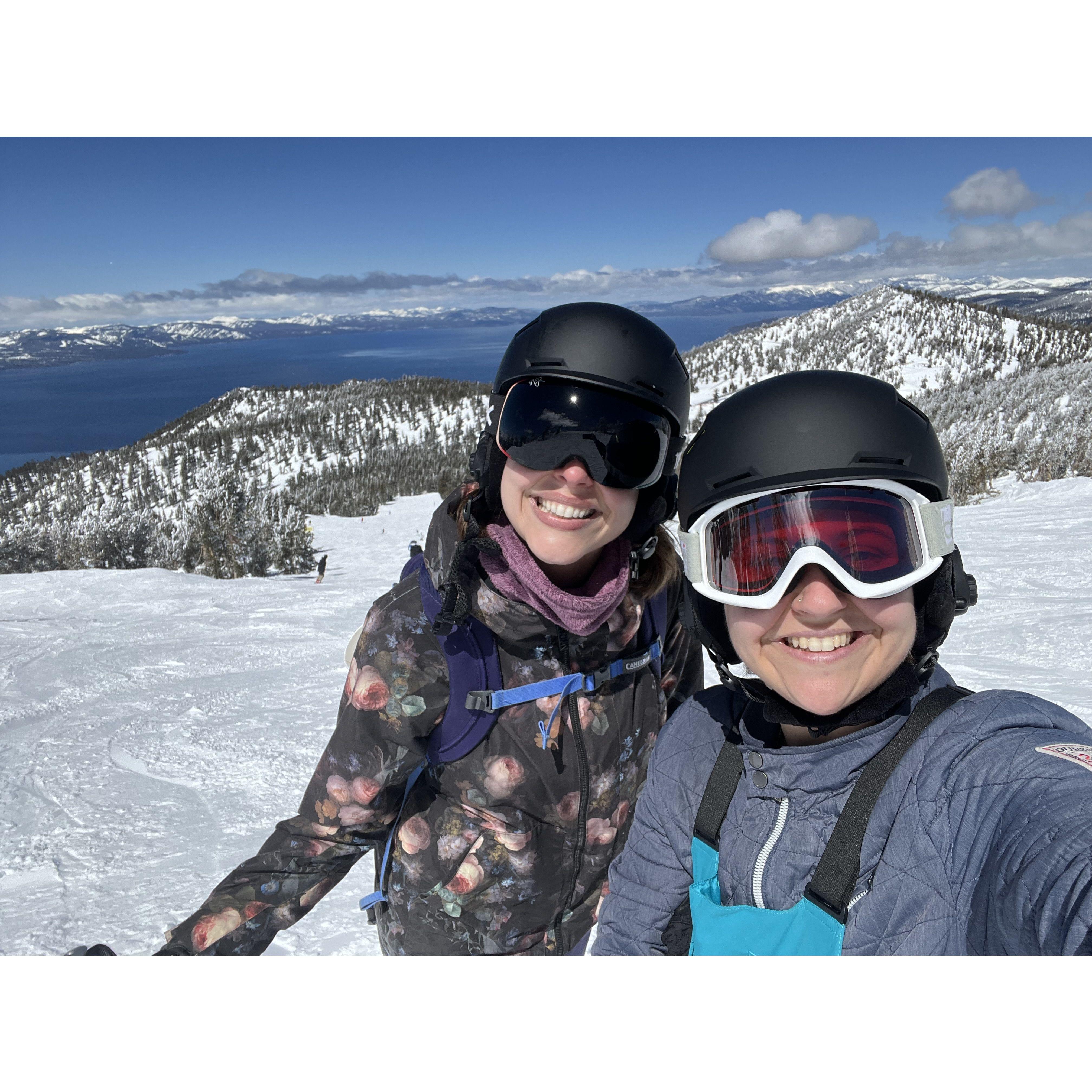 We love skiing at Lake Tahoe :)
