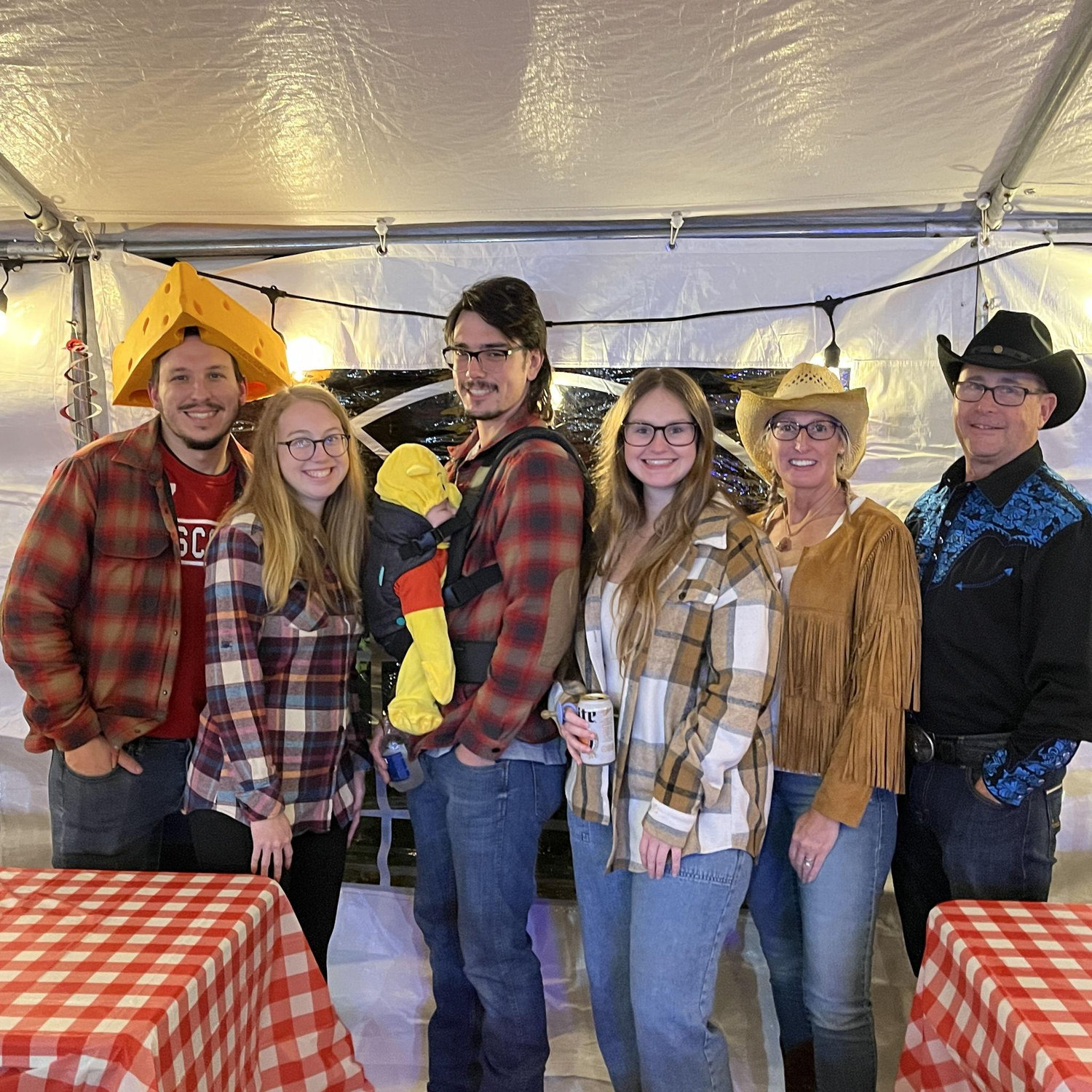 Kennedy's family and Mike at the annual Lake O'Brien Halloween Hoedown in 2025.