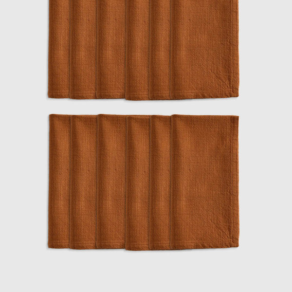 Organic Cotton Napkins (Set of 12) - Terracotta