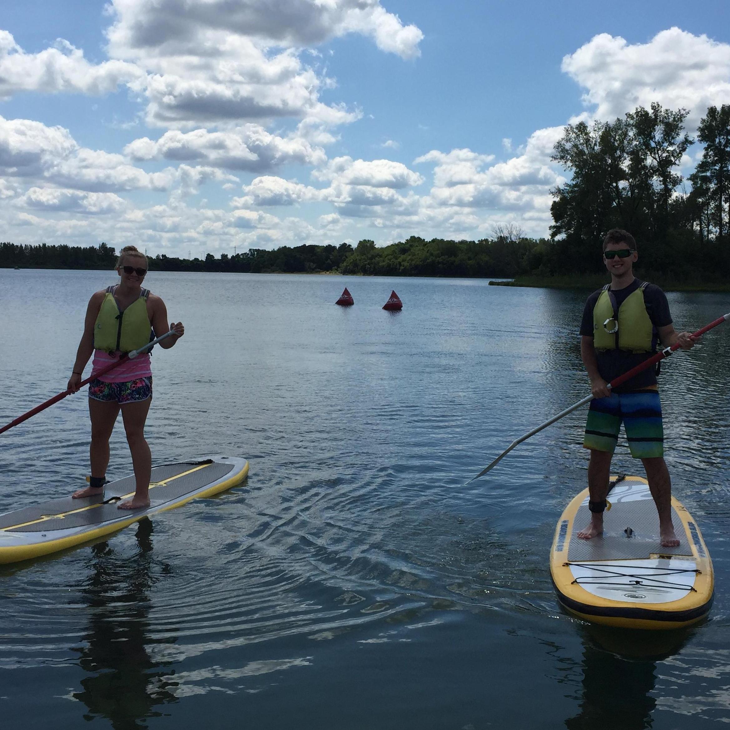 Local adventures, either local to McHenry or our respective undergrad, included: attempting not to fall in as we jokingly try do yoga poses on a paddleboard!