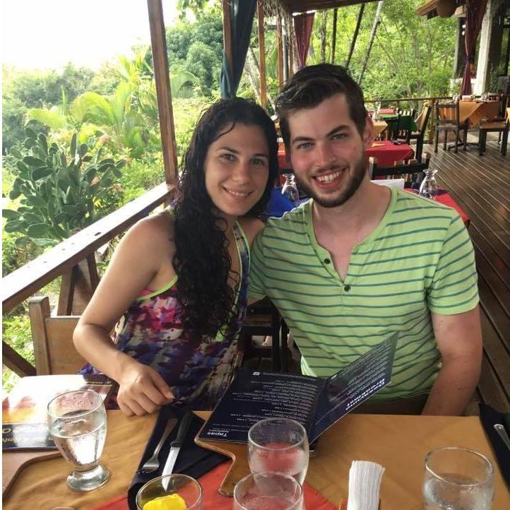 Our first of many vacations together in Costa Rica.