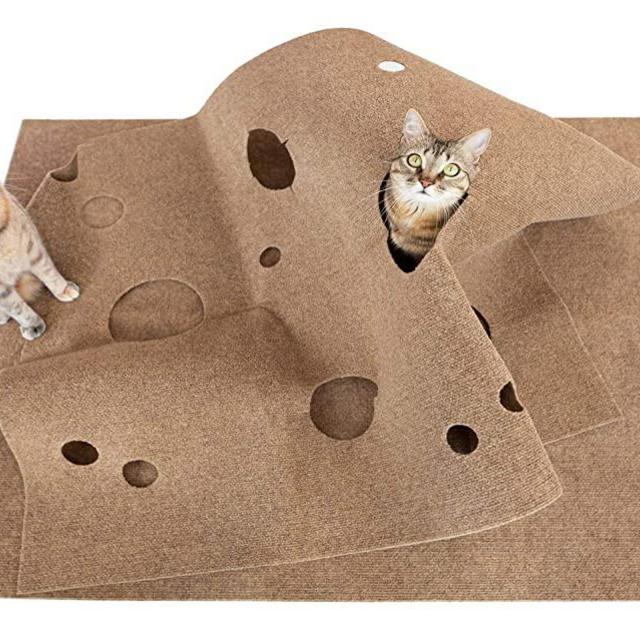 SnugglyCat The Ripple Rug - Made in USA - Cat Activity Play Mat - Thermally Insulated Base - Fun Interactive Play - Training - Scratching - Bed Mat
