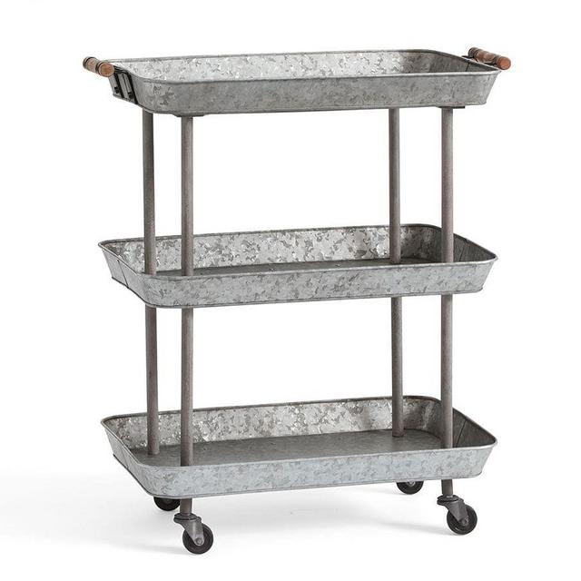 Rainier Galvanized Storage Cart