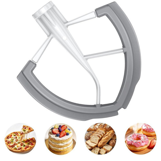 FOKIEE Flex Edge Beater for KitchenAid 6 Quart Bowl-Lift Stand Mixers, Paddle Attachment with Flexible Silicone Edges, Pastry Beater for KitchenAid Mixer Accessories, Dishwasher Safe