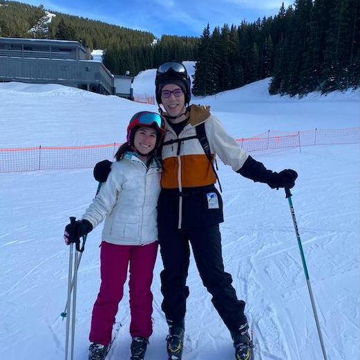 Skiing in Santa Fe, New Mexico! Fun fact Riley skied into a tree!