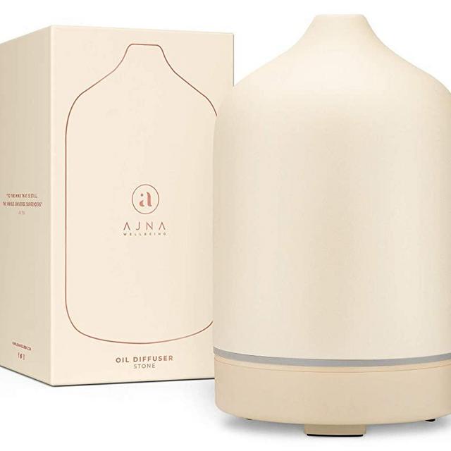 Ajna Ceramic Diffusers for Essential Oils - Elegant Aromatherapy Diffuser for Home and Office - 3 in One Diffuse, Humidify and Ionize - Easy to Use - Stone