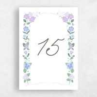 Purple Wedding Table Number - Campanule