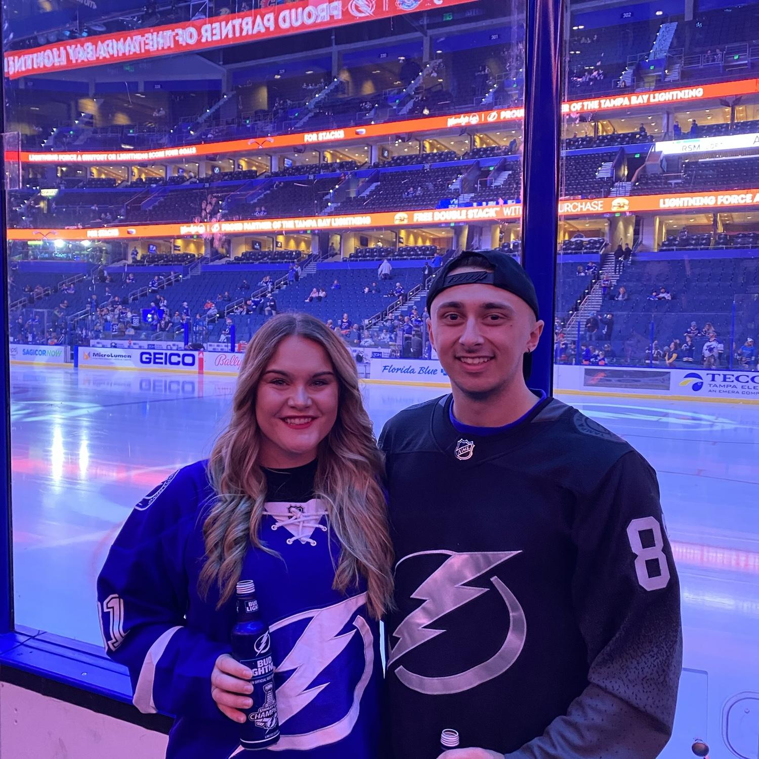 Alex’s first Lightning game!
