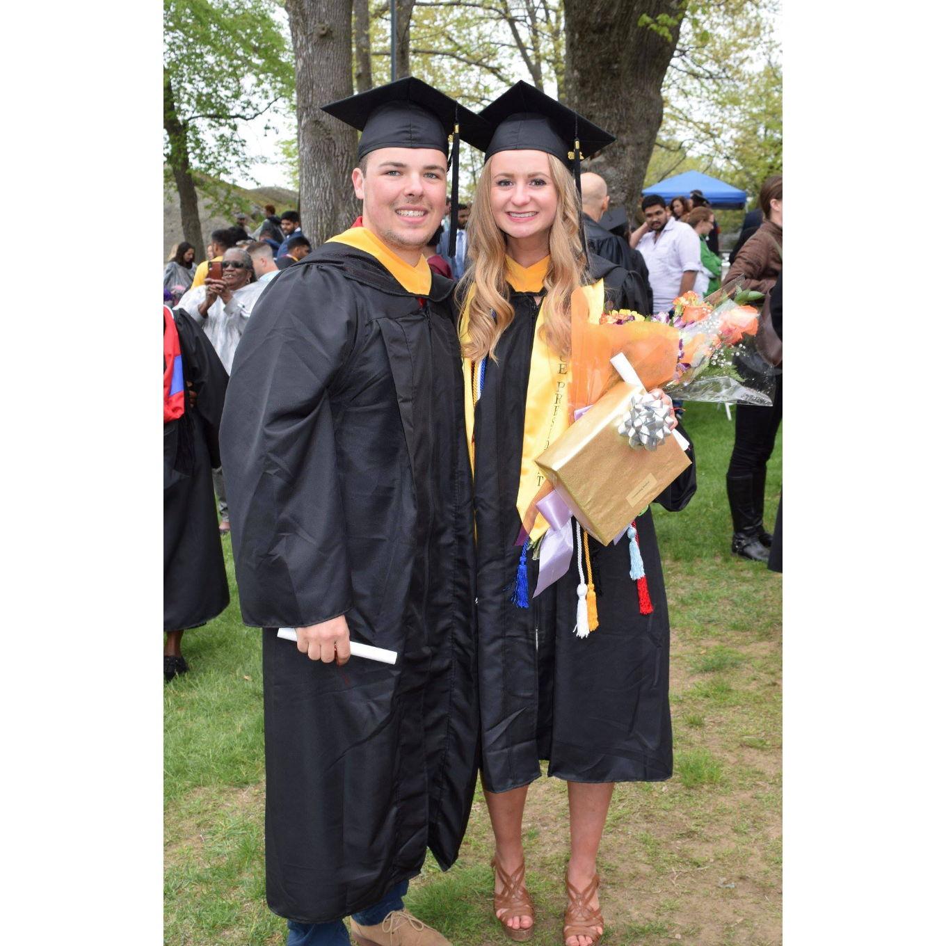 They graduated from New England College together in May 2018 both earning commencement ceremony awards. Michaela walked away with "Most Outstanding Student" and Matt, "George J Parmenter Jr Memorial"