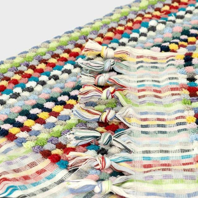 Hand -Loomed Turkish Cotton Beach Towel in Vibrant Multi