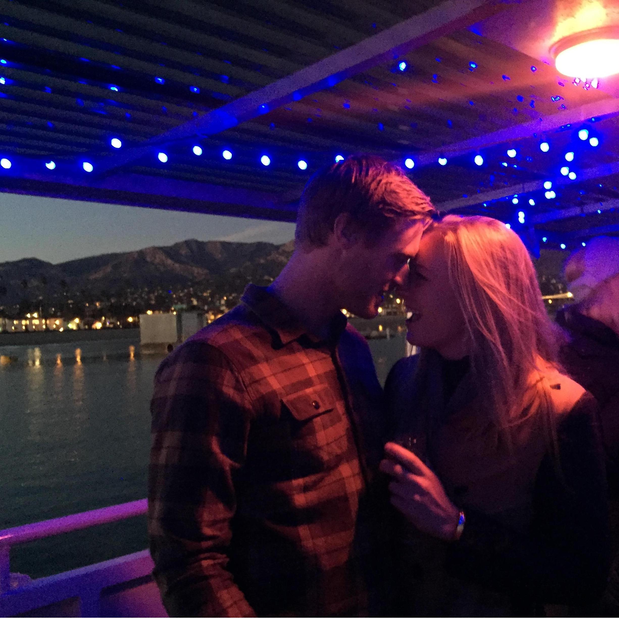 Our first photo together on the Land Shark in Santa Barbara