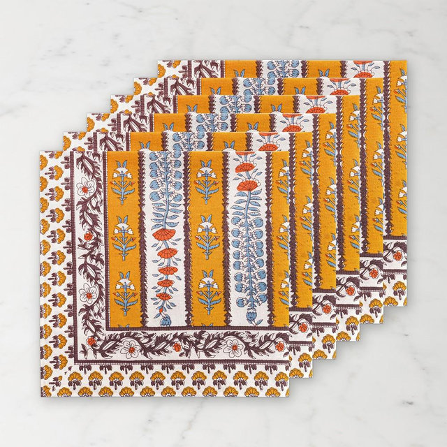 Couleur Nature Provence Avignon Napkins, Set of 6, Dijon & Blue