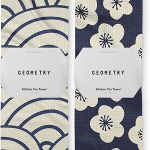GEOMETRY Kitchen Tea Towels - Quick Dry Microfiber Dish Towels for Kitchen Every Bloom, 18" x 30" 2 Pack