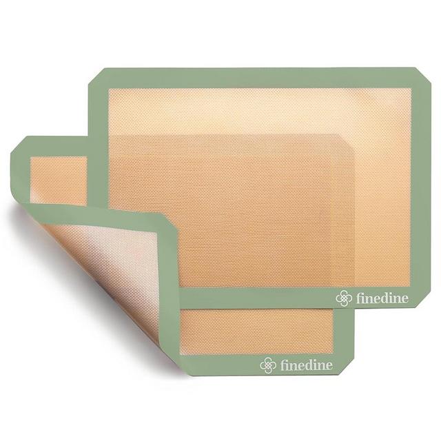 Fine Dine-Silicone baking mat set of 2-green