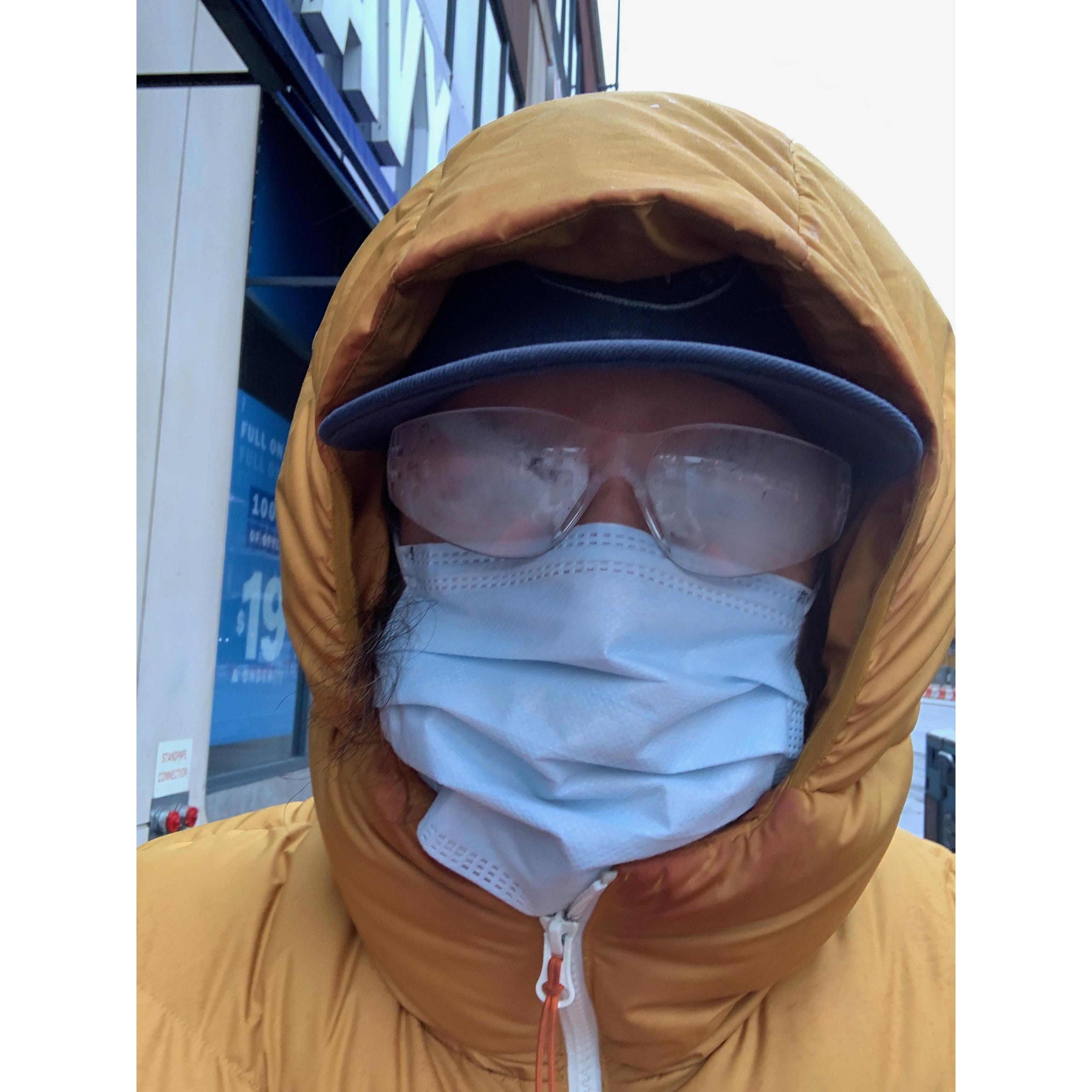 Daddy's food runs during the beginning of the pandemic.