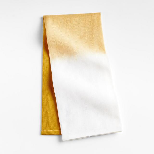 Gold Hand Dip-Dyed Dish Towel