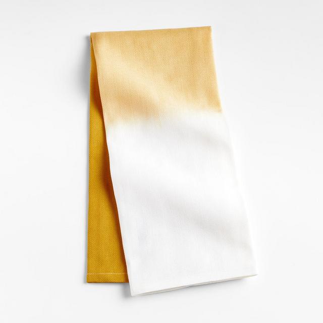 Gold Hand Dip-Dyed Dish Towel