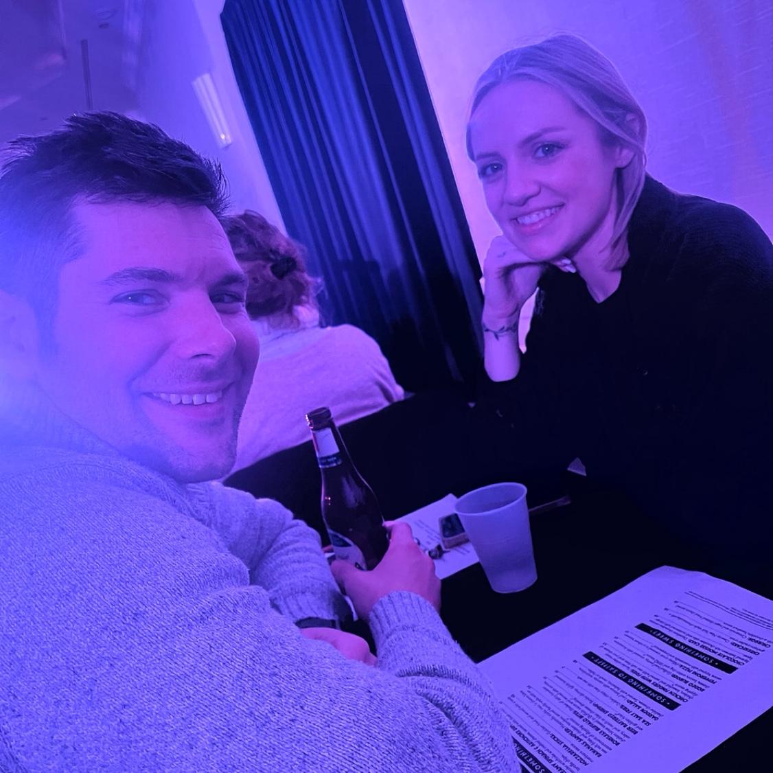 Our second date at a comedy club!