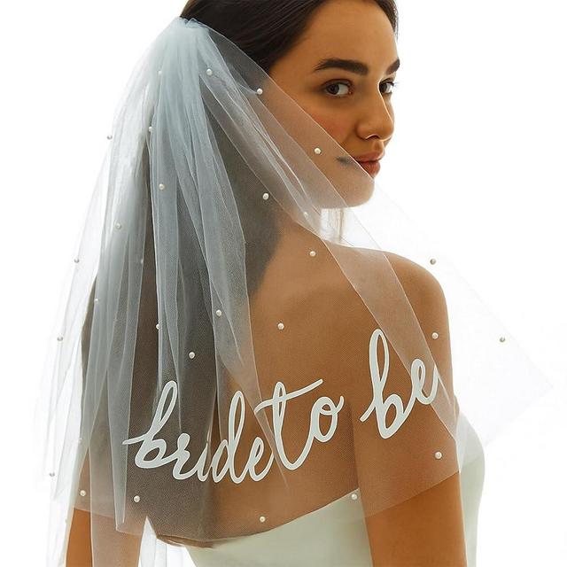 TWPER Bride to Be Sash Veil Bachelorette Party Accessories, Bridal Shower Decorations, Engagement Gifts for Bride
