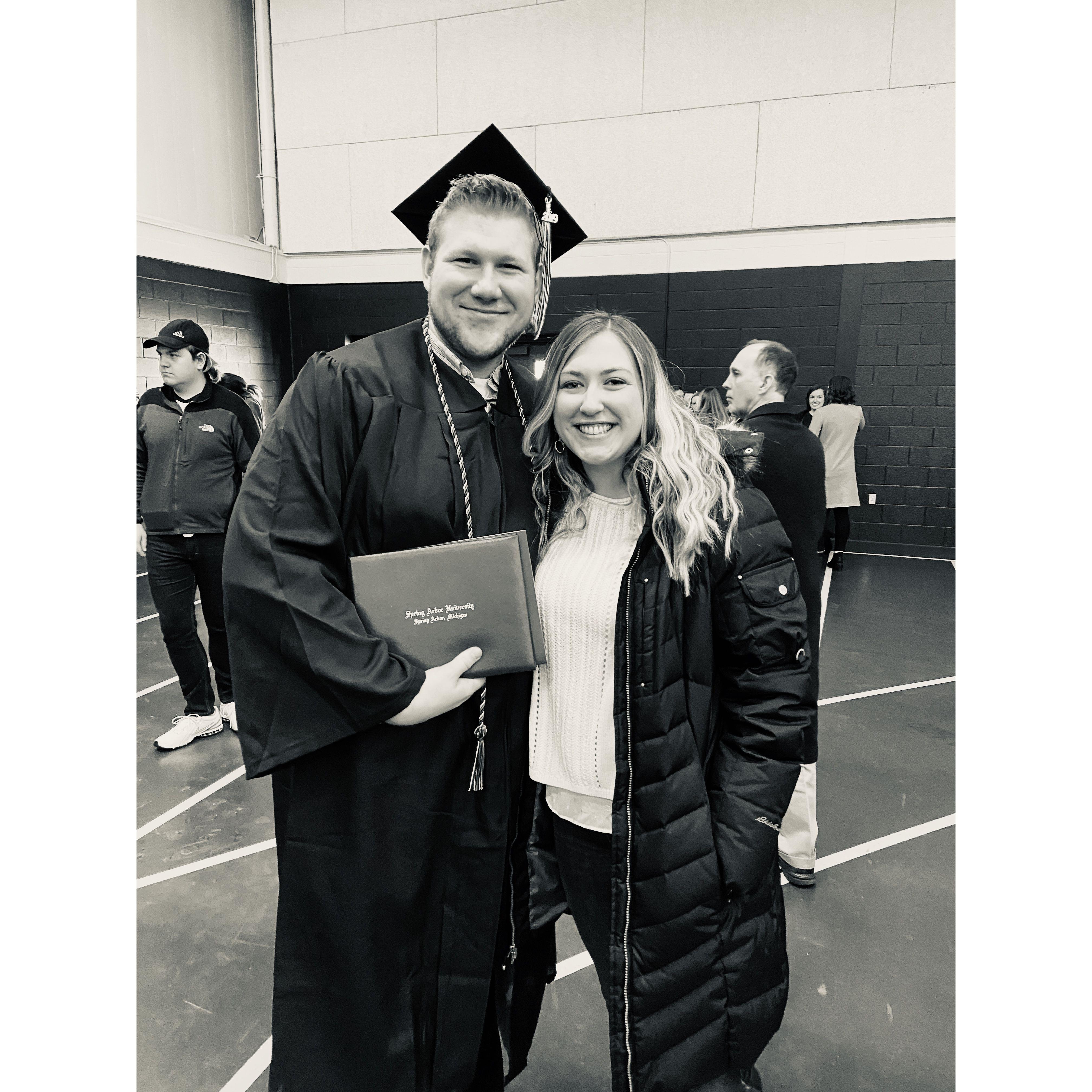 His graduation day in 2019