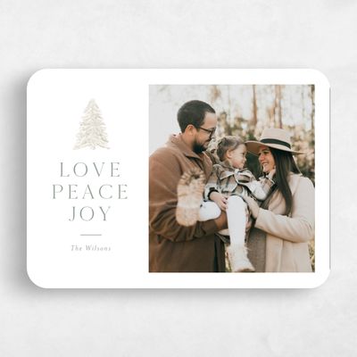 Green Rounded Holiday Card - Drift