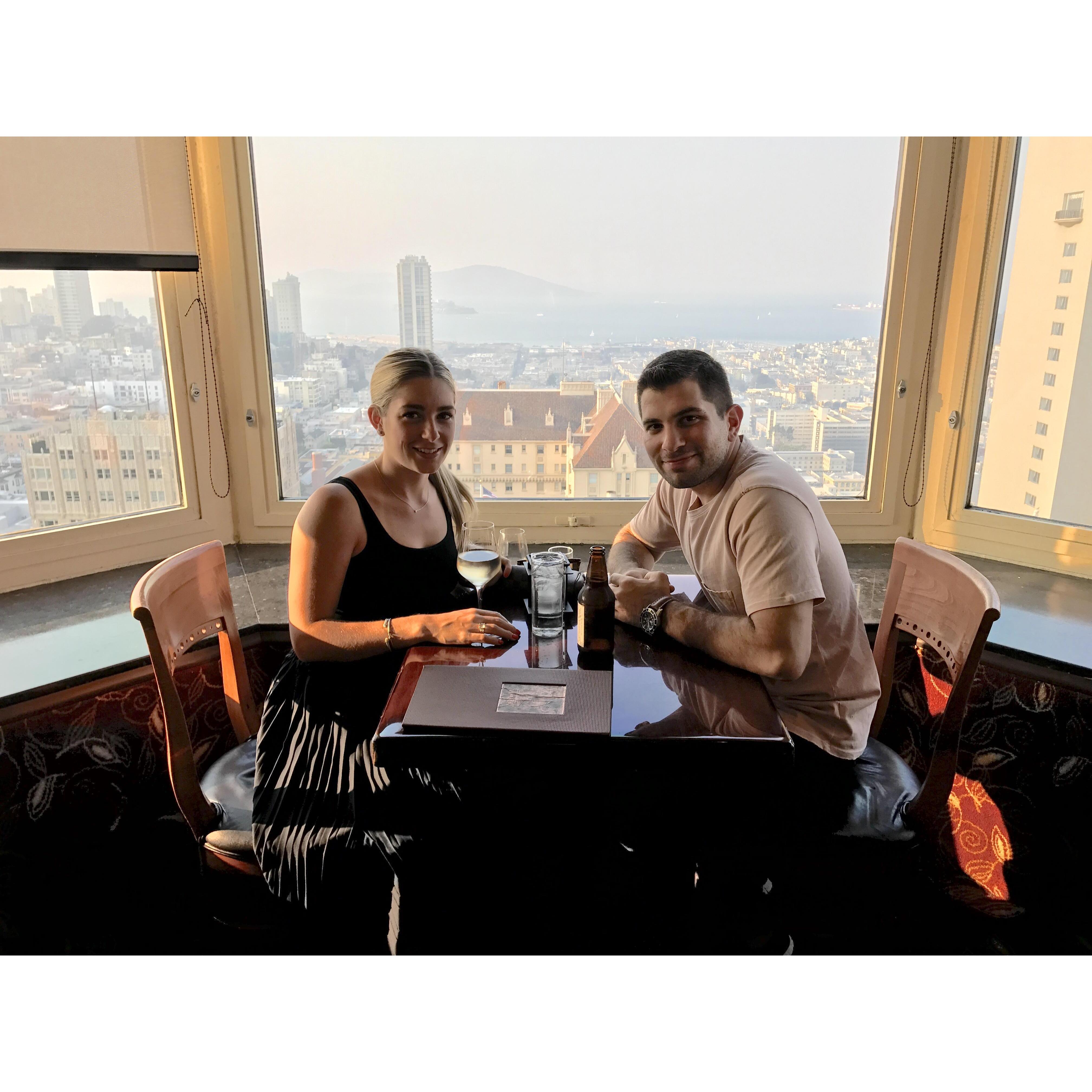 Our last night as "singles" in San Francisco - September 2017