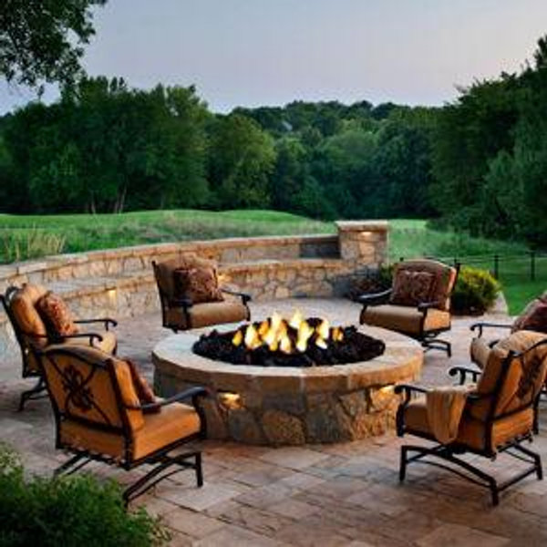 Backyard Fire Pit Area
