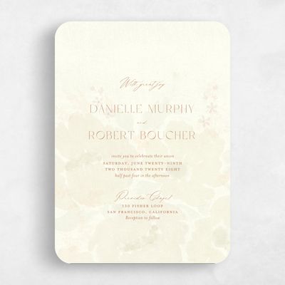 Yellow Rounded Wedding Invitation - Elidure Classic