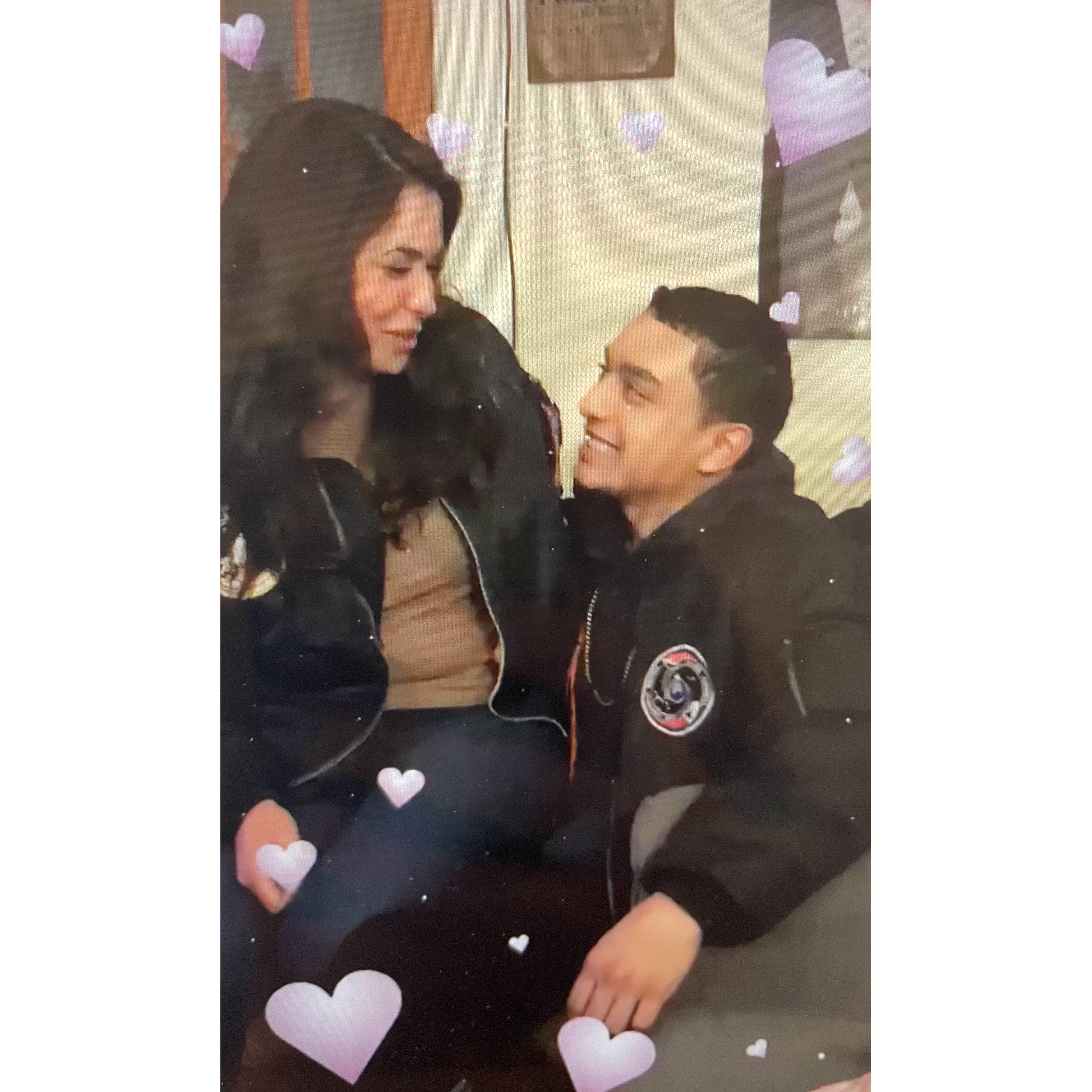 Circa 2018 when Oscar finally made it official - our first picture together (taken unknowingly on snapchat, of course)