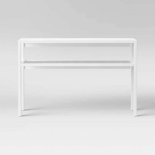 Warwick Narrow Console Table with Shelf White - Threshold™