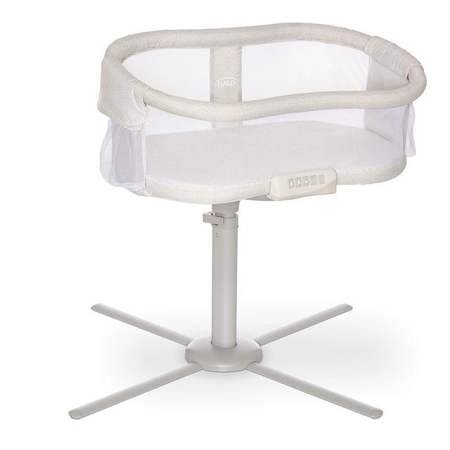 HALO BassiNest Swivel Sleeper, Bedside Bassinet, Soothing Center with Nightlight, Vibration and Sound, Premiere Series, Pebble