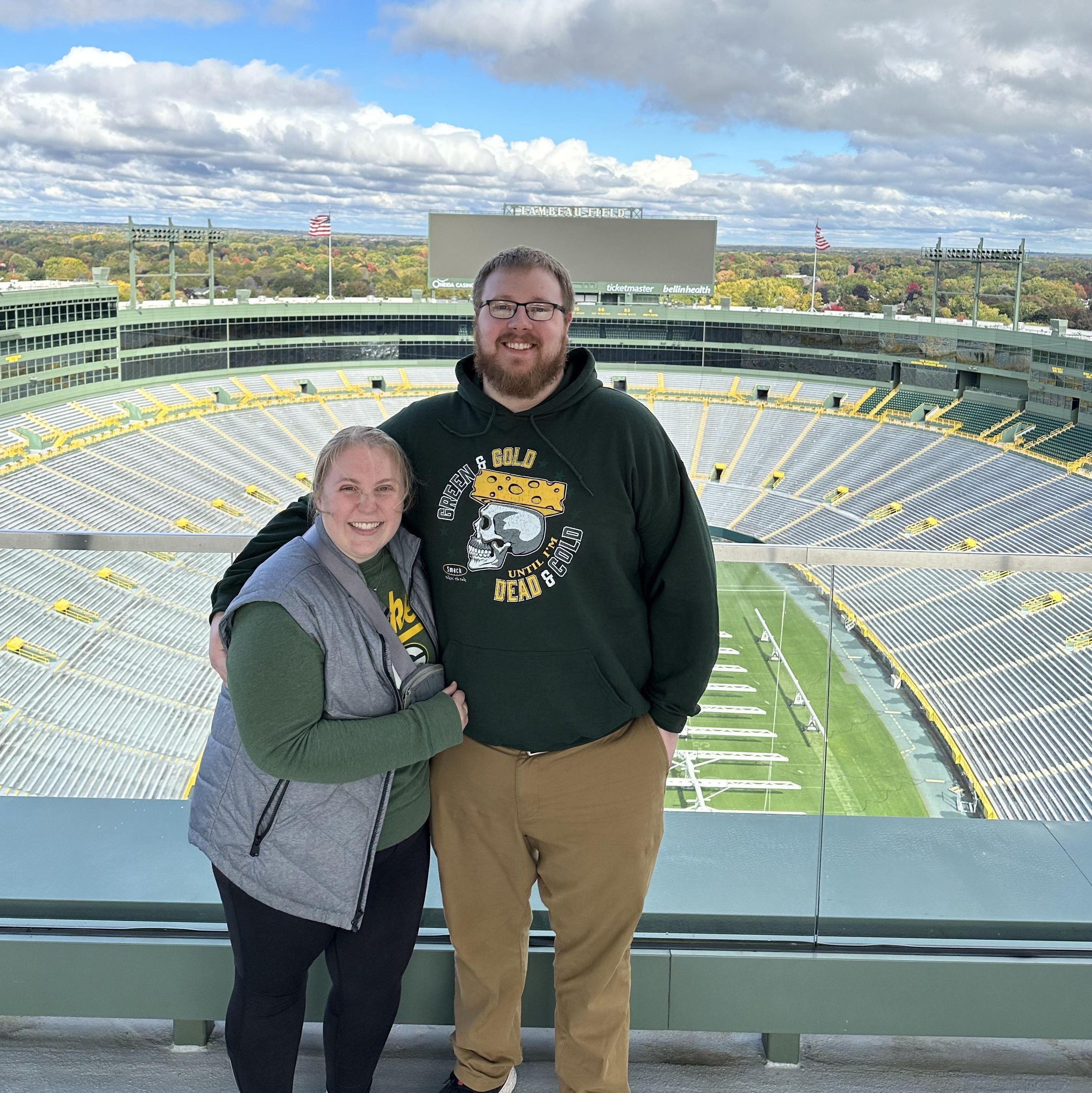Tour of Lambeau Field! Nate was in heaven!