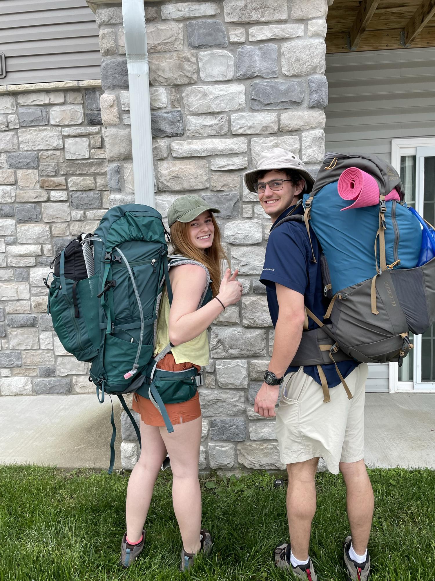 Our first backpacking trip! Tanner fell off the side of a mountain and hurt his leg and I came back with a mystery rash! Fun stuff!