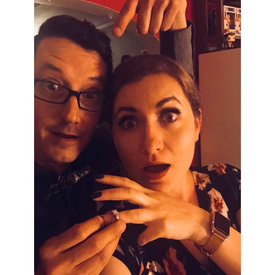 The photo that accompanied our big engagement announcement!