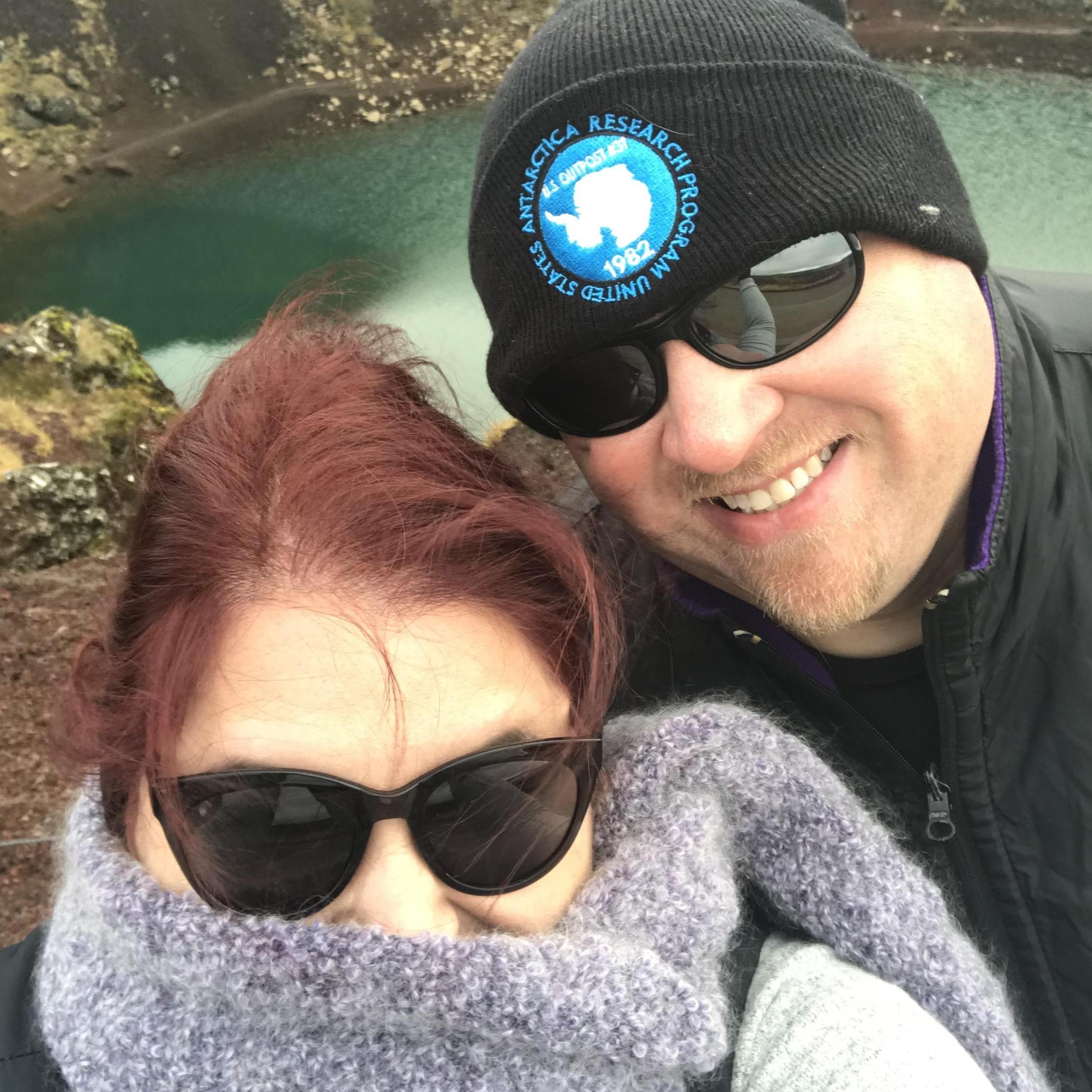 Freezing our asses off at Kerid Crater, Iceland 2018