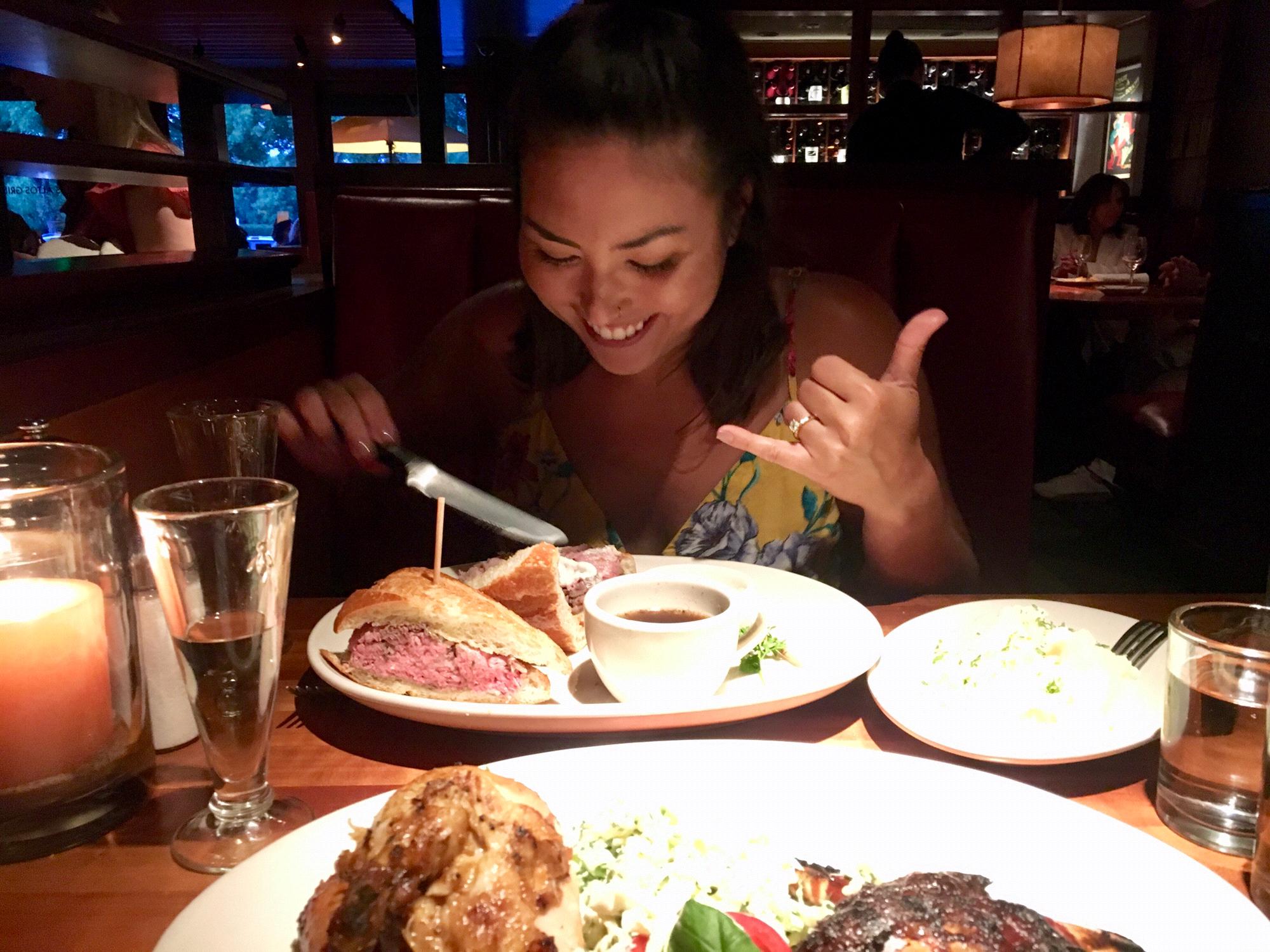 Celebrating our engagement at Los Altos Grill— a favorite place to treat ourselves!