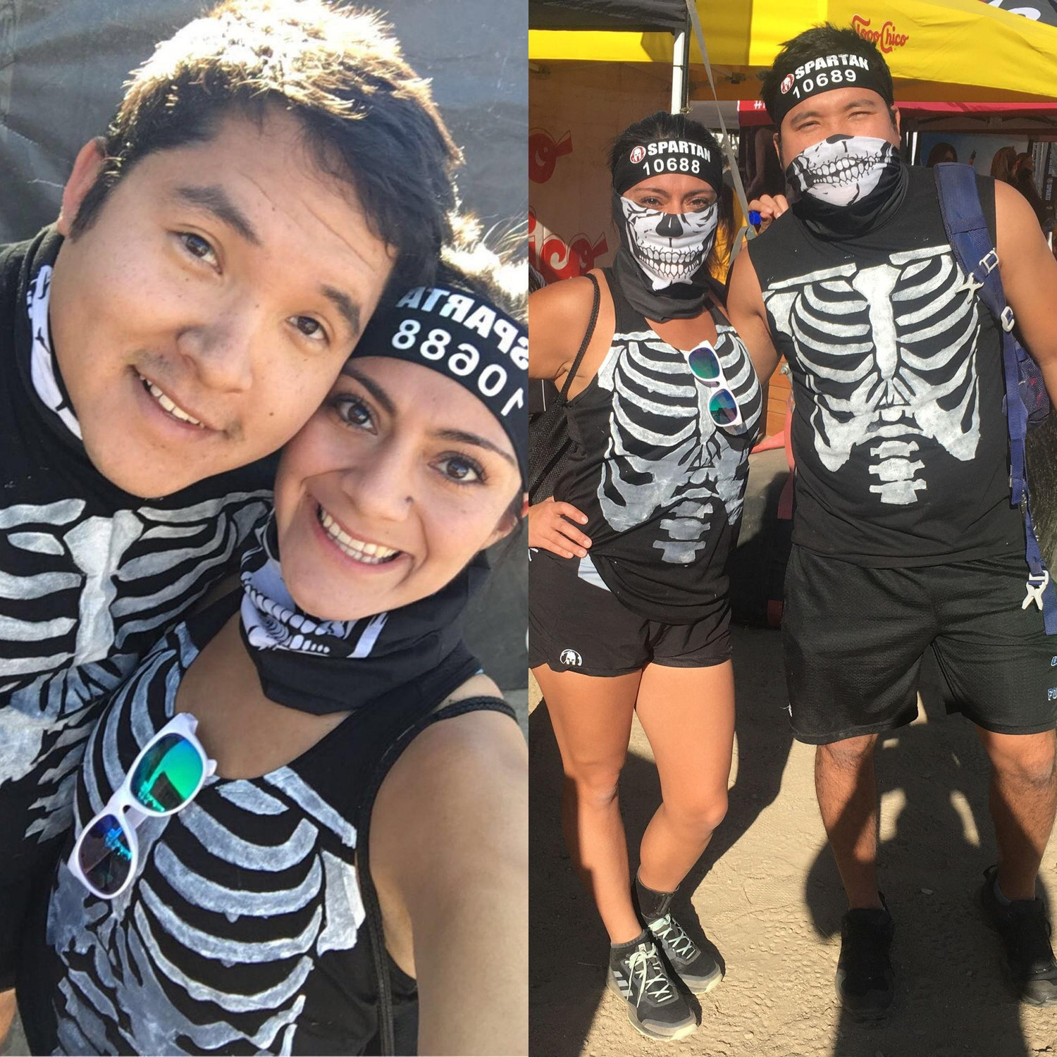 Spartan Beast: The Before (about to run a half marathon with obstacles but couldn't pass up on our Halloween costumes)