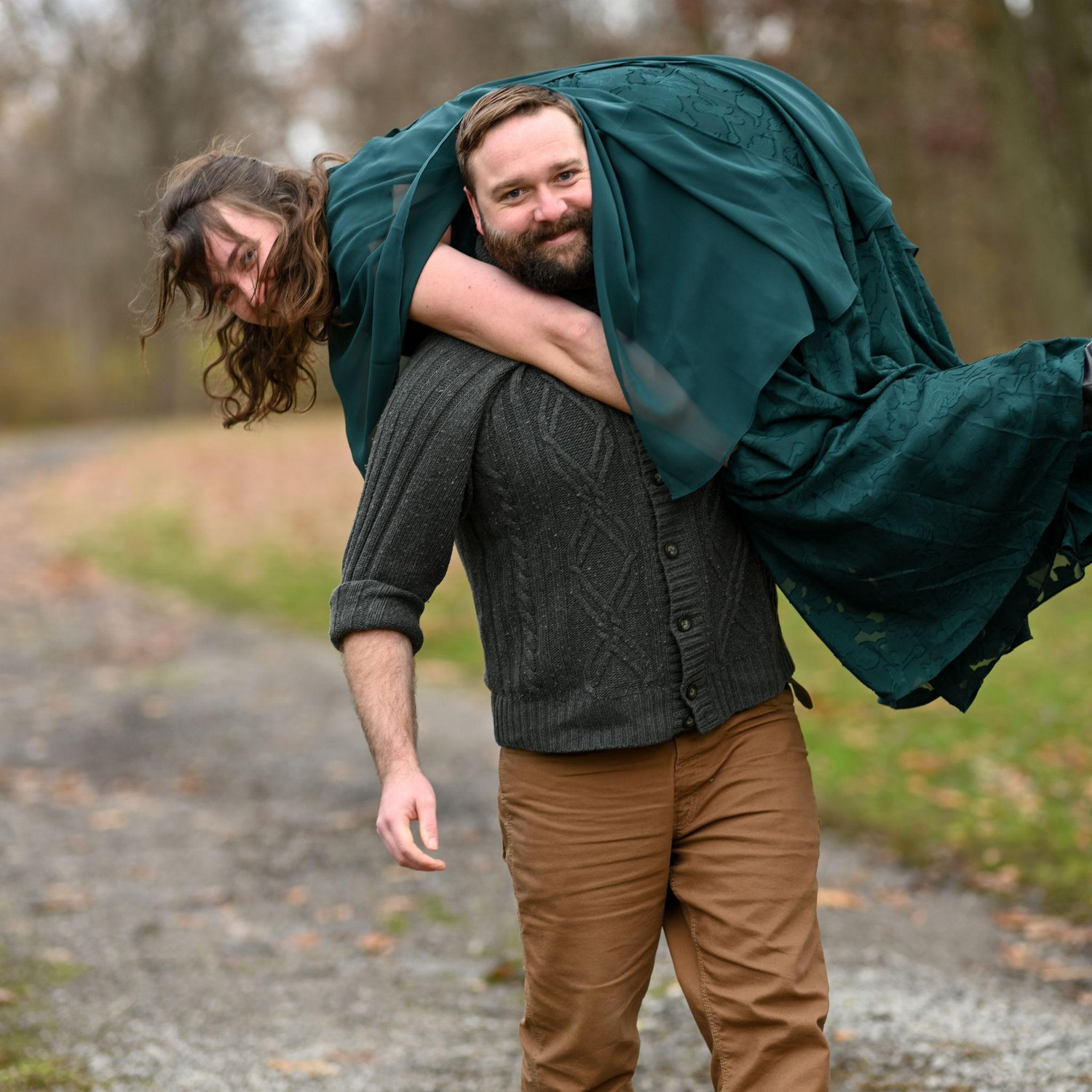 "Denton, can you pick Shannon up?"--Photographer cousin meaning princess carry.