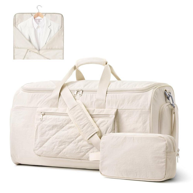 S-ZONE Garment Duffle Bags for Travel Carry on Convertible 2 in 1 Suit Bags Hanging Suitcase with Toiletry Bag 50L