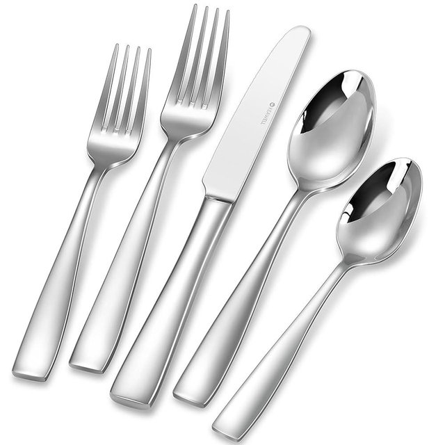 KEAWELL Premium 20/45/65 Piece Louis Silverware Set, 18/10 Stainless Steel, Service for 4/8/12, Fine Flatware Set, Dishwasher Safe (65)