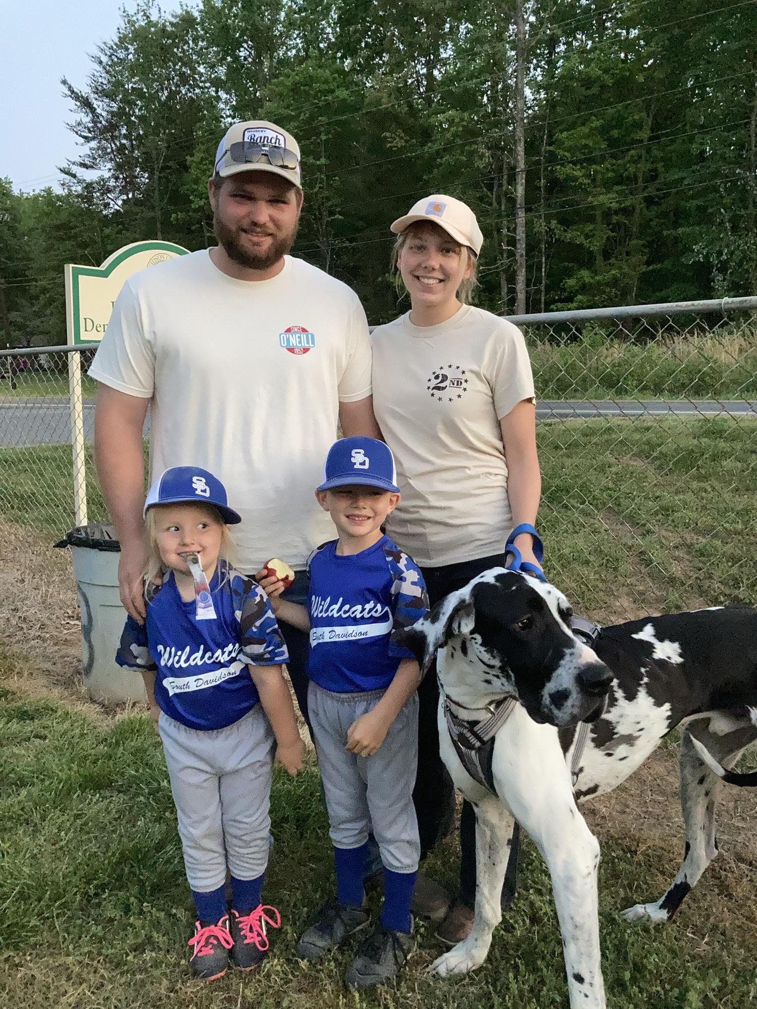 Ball game with our niece and nephew <3