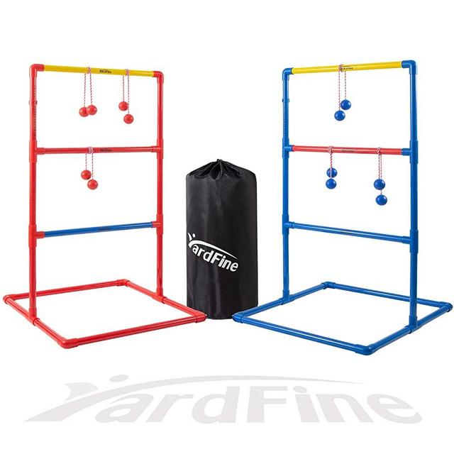 YardFine Ladder Toss Golf Game Set Outdoor/Indoor Game Party Game Family Game Set with 2 Targets 6 Golf Bolas and Pack Carrying Case